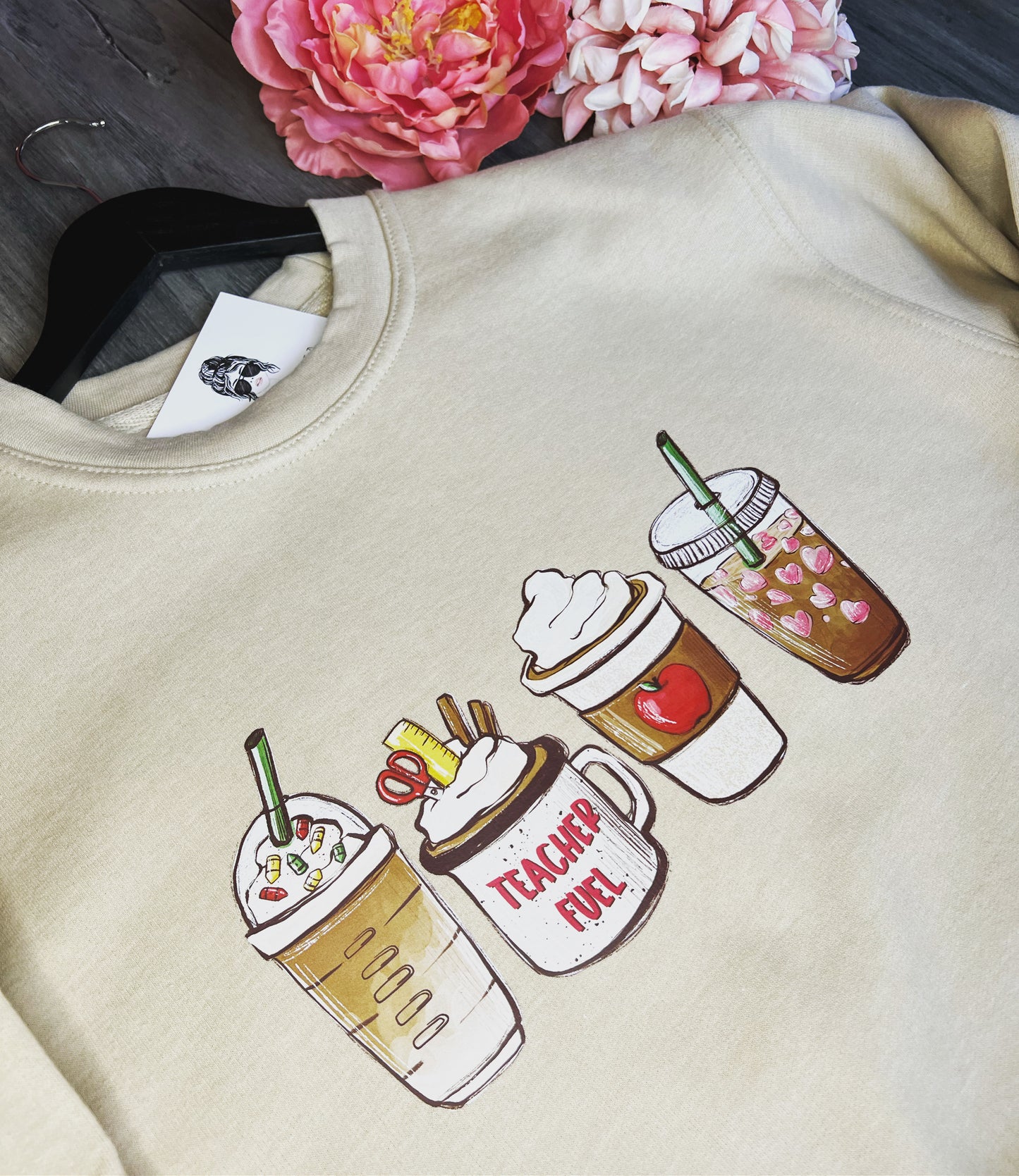 "Teacher Fuel" Oversized Sweatshirt