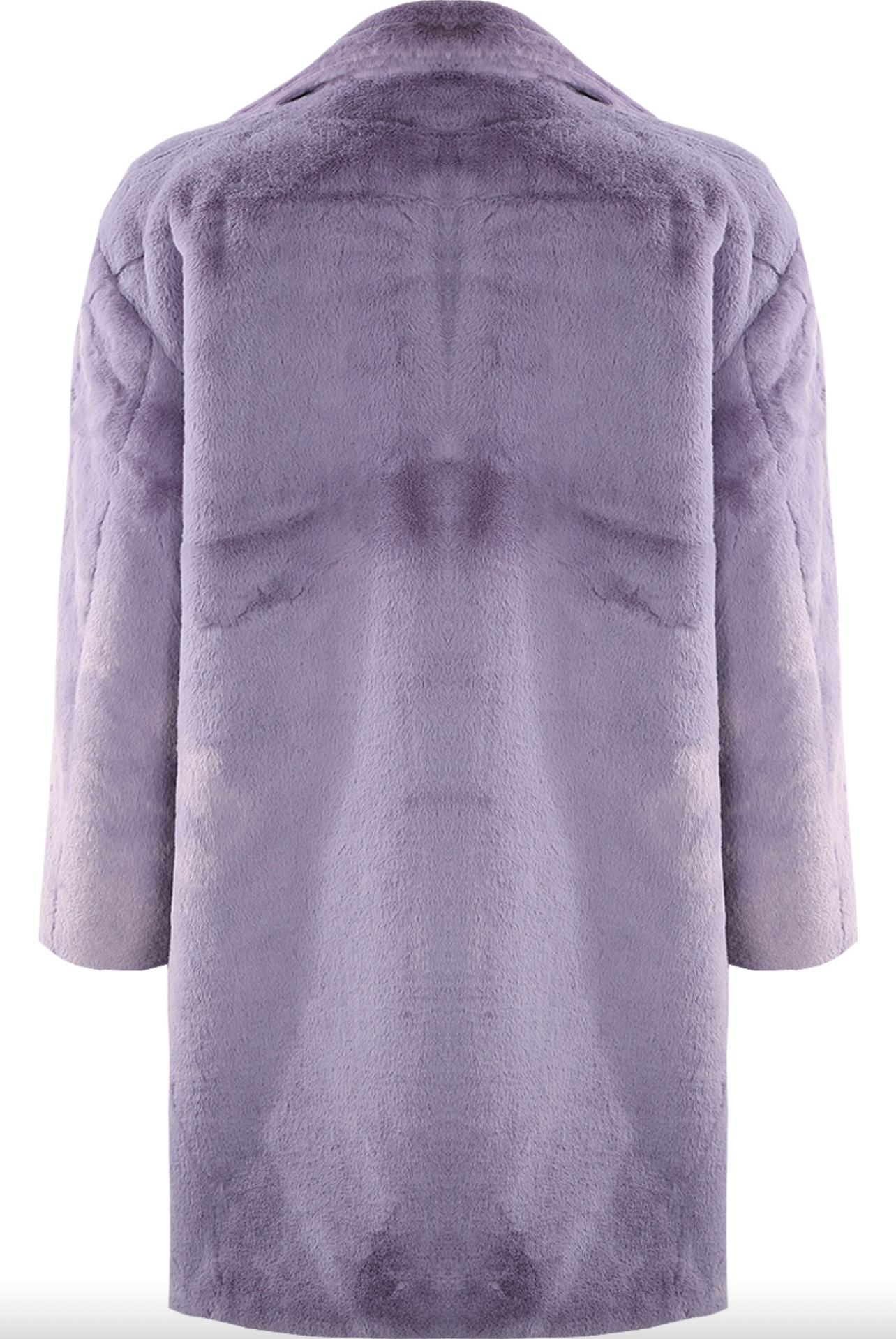 Lilac "Monica" Faux Fur Double Button Coat