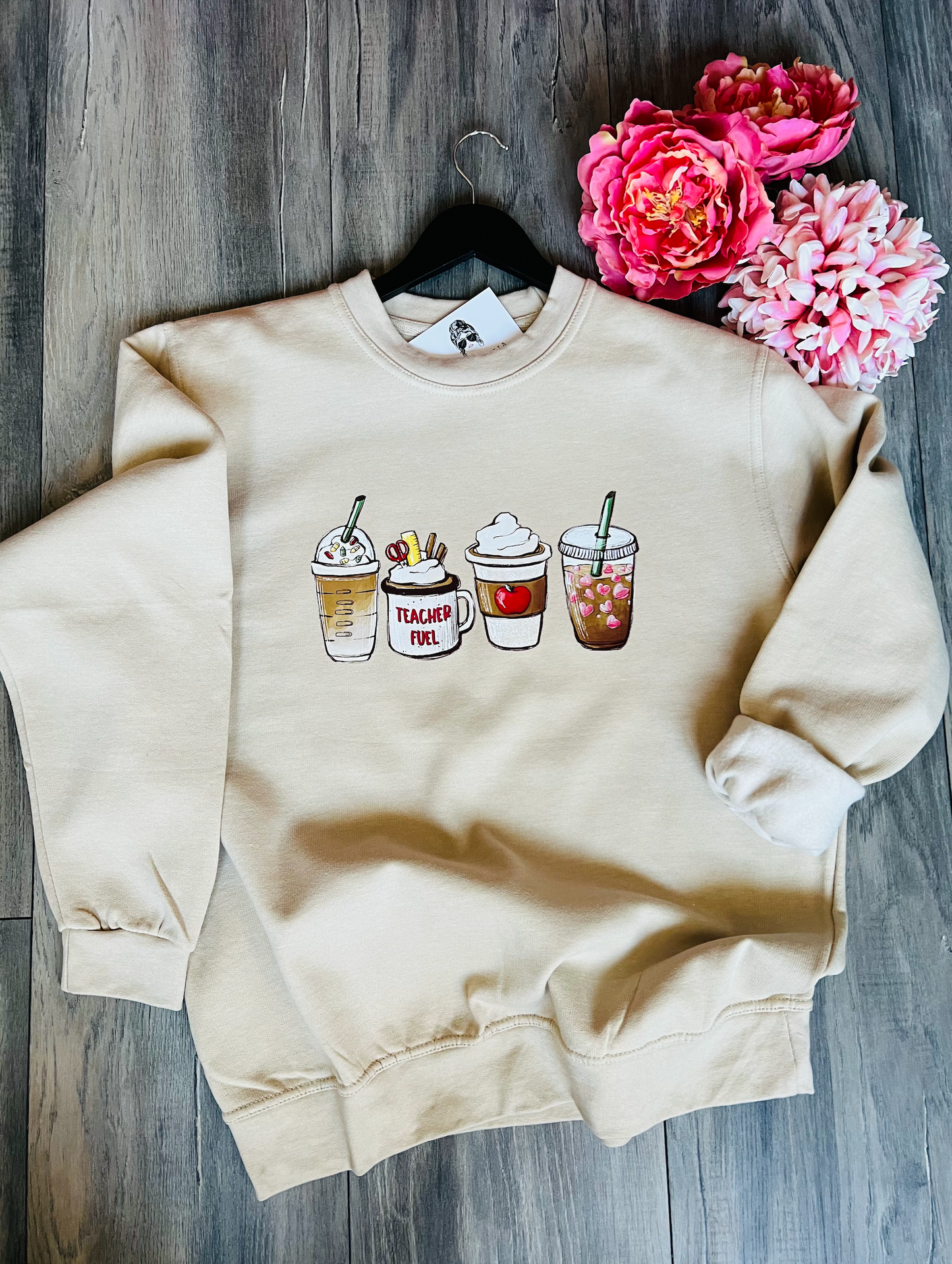 "Teacher Fuel" Oversized Sweatshirt